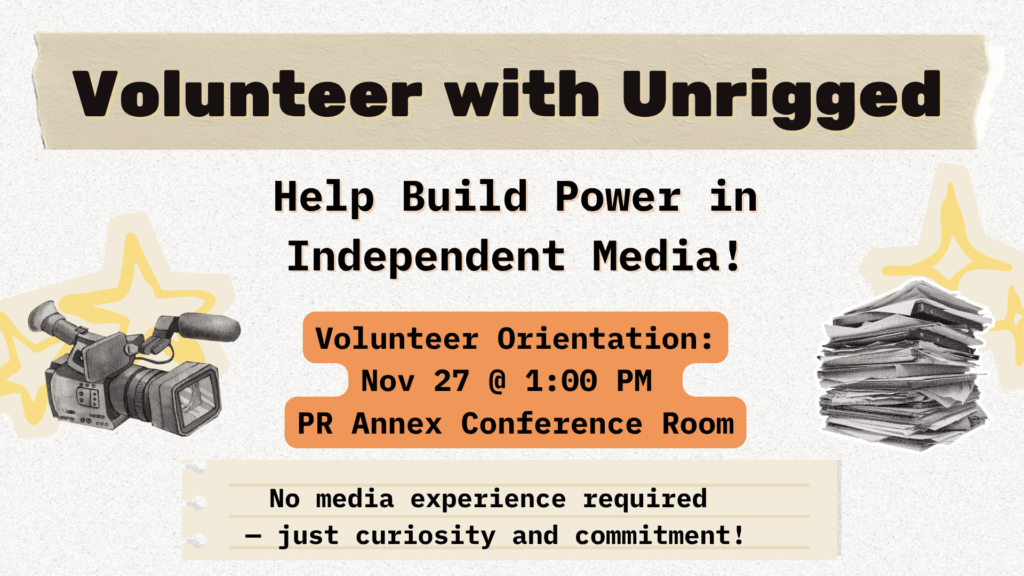 unrigged volunteer call out